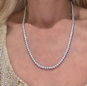 Moissanite Tennis Necklace 20inch Nwt!